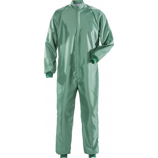 100650-730 Cleanroom Coverall, ISO Class3, Green, Large