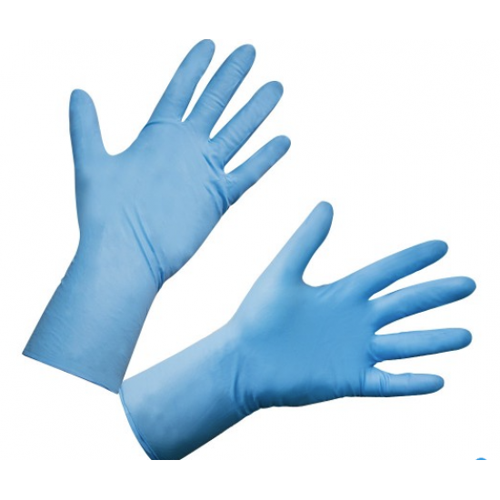 Long & Strong Nitrile Glove, Blue,29cm,Medium