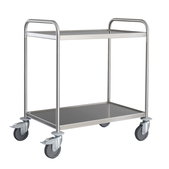  2 Tier Stainless Steel Trolley 1000 x 600mm