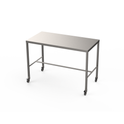 Stainless steel table with diamond centre tie bar 1200 x 600mm