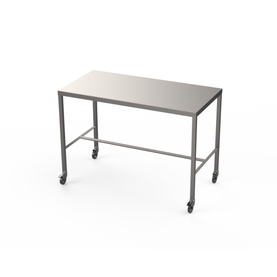 Stainless steel table with diamond centre tie bar 1200 x 600mm