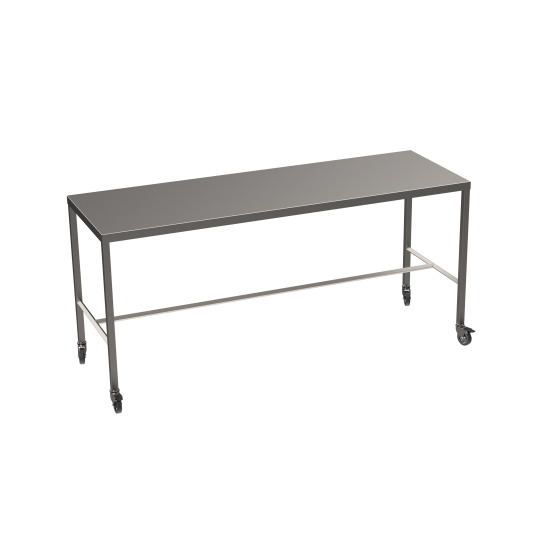 Stainless steel table with diamond centre tie bar 1500 x 600mm