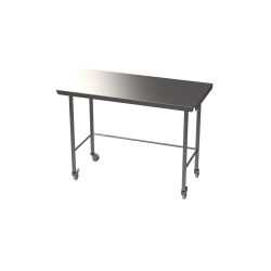 HYGIENOX Mobile Table, Rear Rail 1200 x 600mm