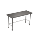 HYGIENOX Mobile Table, Rear Rail, 900 x 600mm