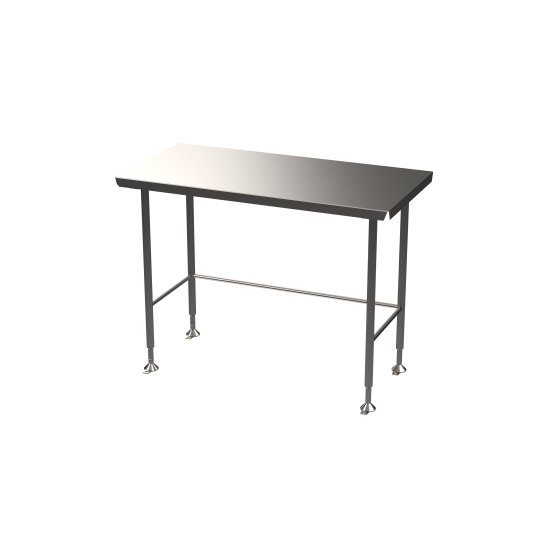 Stainless steel Hygienox table with tubular rear tie bar 1200 x 600mm