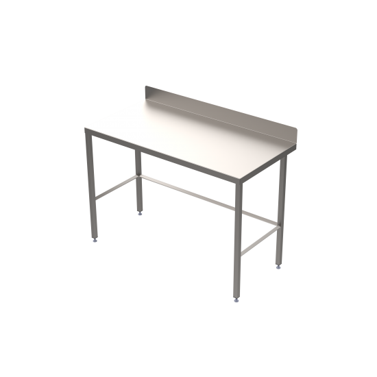 Stainless steel table with diamond rear tie bar 1200 x 600mm