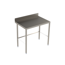 Stainless steel table with diamond rear tie bar 1800 x 600mm