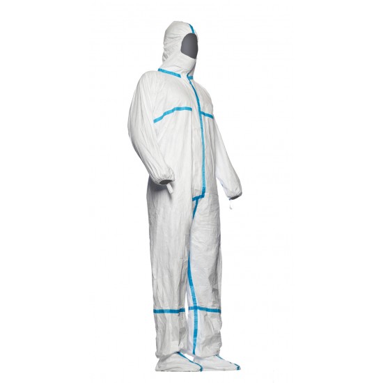 Tyvek® 600 Plus Coverall with socks, Size Small