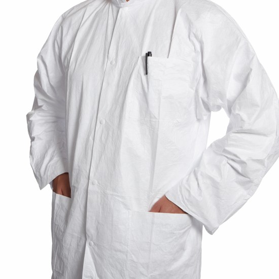 Tyvek® 500 Labcoat with press studs/pockets, Size Medium