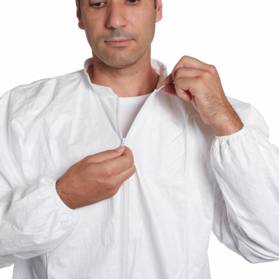 Tyvek® 500 Labcoat with zipper and pockets, Size Medium